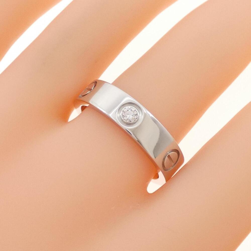 CARTIER Silver Diamond Love Ring - Picture 4 of 4